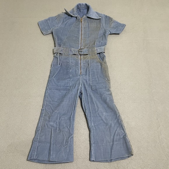 Magic Years Other - Vintage Blue Corduroy‎ Jumpsuit made in USA 70s Bell bottoms FARAH 4T? Toddler
